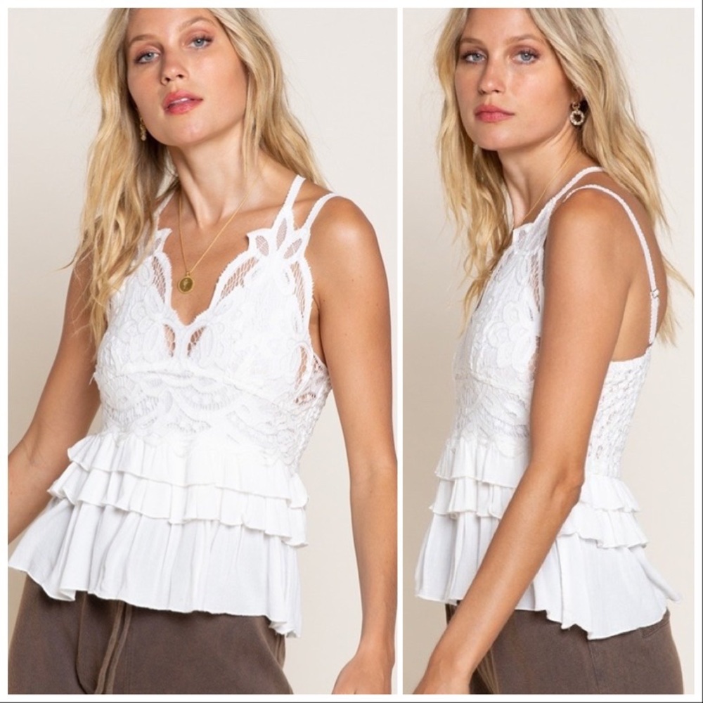 POL Hand Dip Dye Flirty Lace Top - Picture 6 of 16